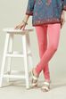 Camel Cotton Blend Solid Churidar image number 5