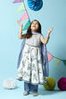 Off White Cotton Gathered Kurta Slim Pant Suit Set image number 8