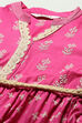 Pink Cotton Tiered Dress Embroidered Dress image number 1