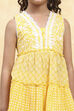 Dark Blue Cotton Tiered Printed Kurta Salwar Set image number 1