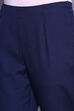 Navy Blue Cotton Flax Pants image number 1