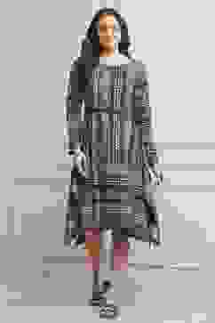 Indigo Blue Acrylic Printed Dress image number 5