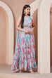 Pink Polyester Blend Anarkali Suit Set image number 4