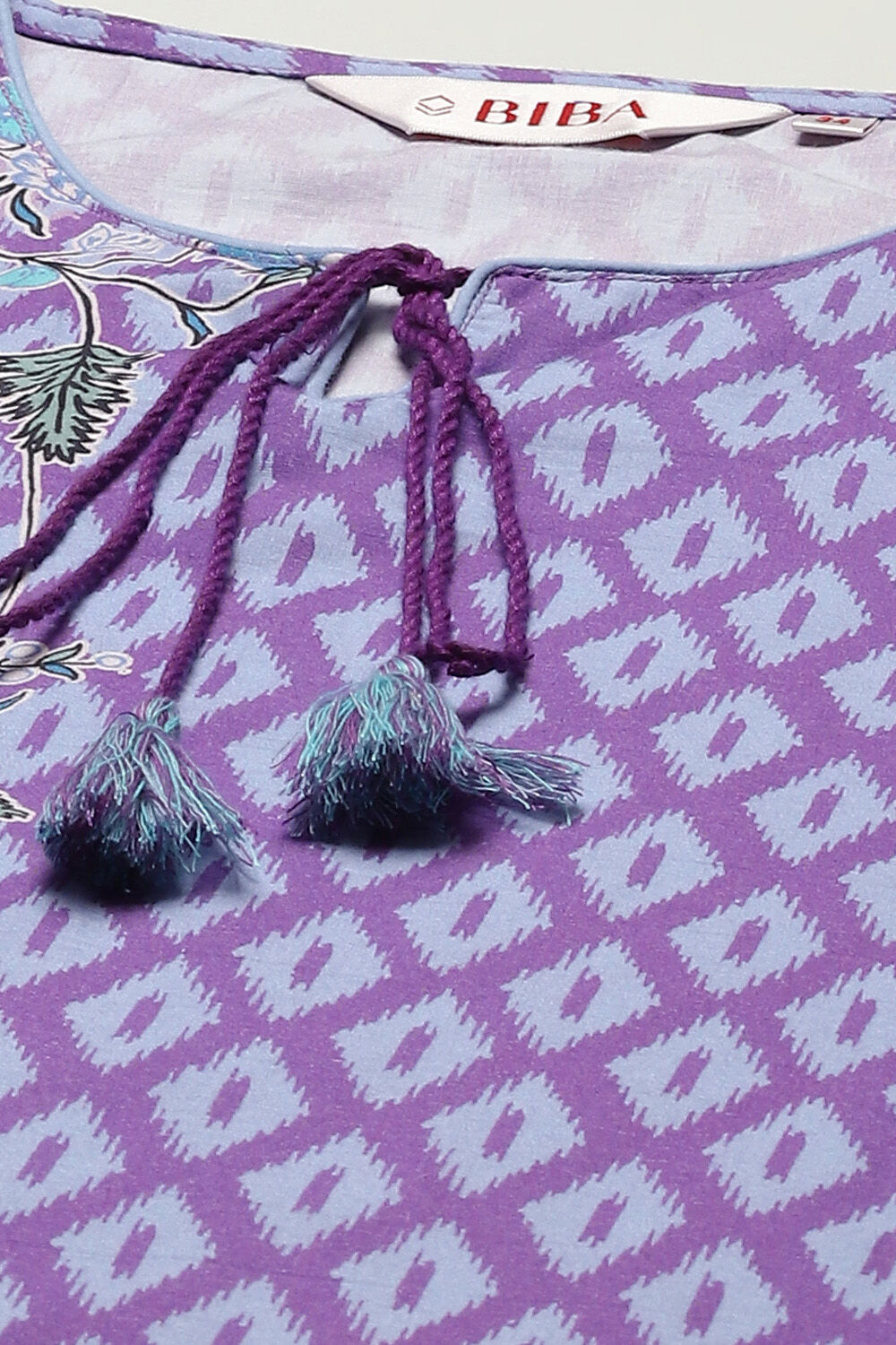 Yellow Cotton Straight Printed Kurta Slim Pant Suit Set image number 1