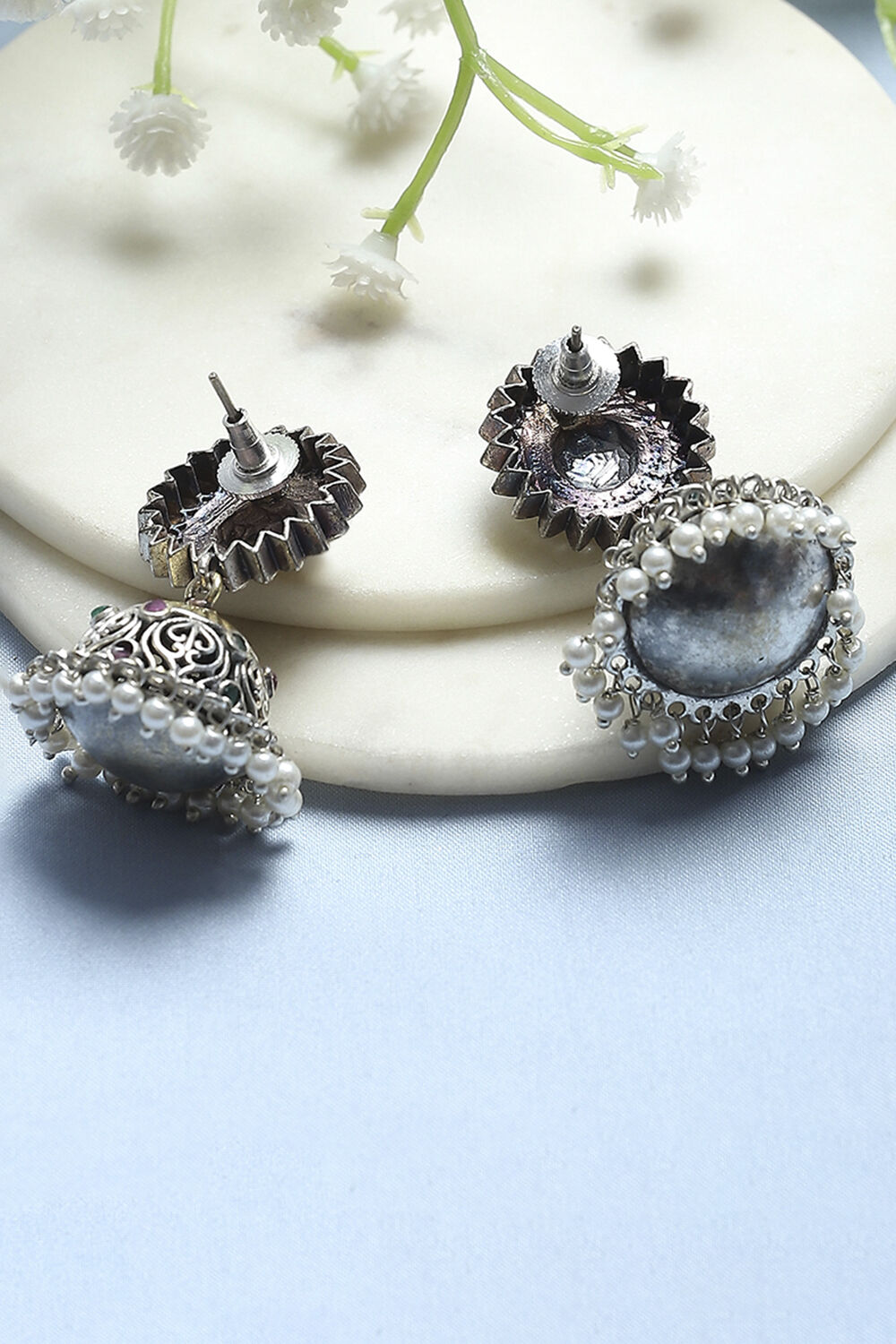 Oxidised Gold Brass Jhumka image number 2