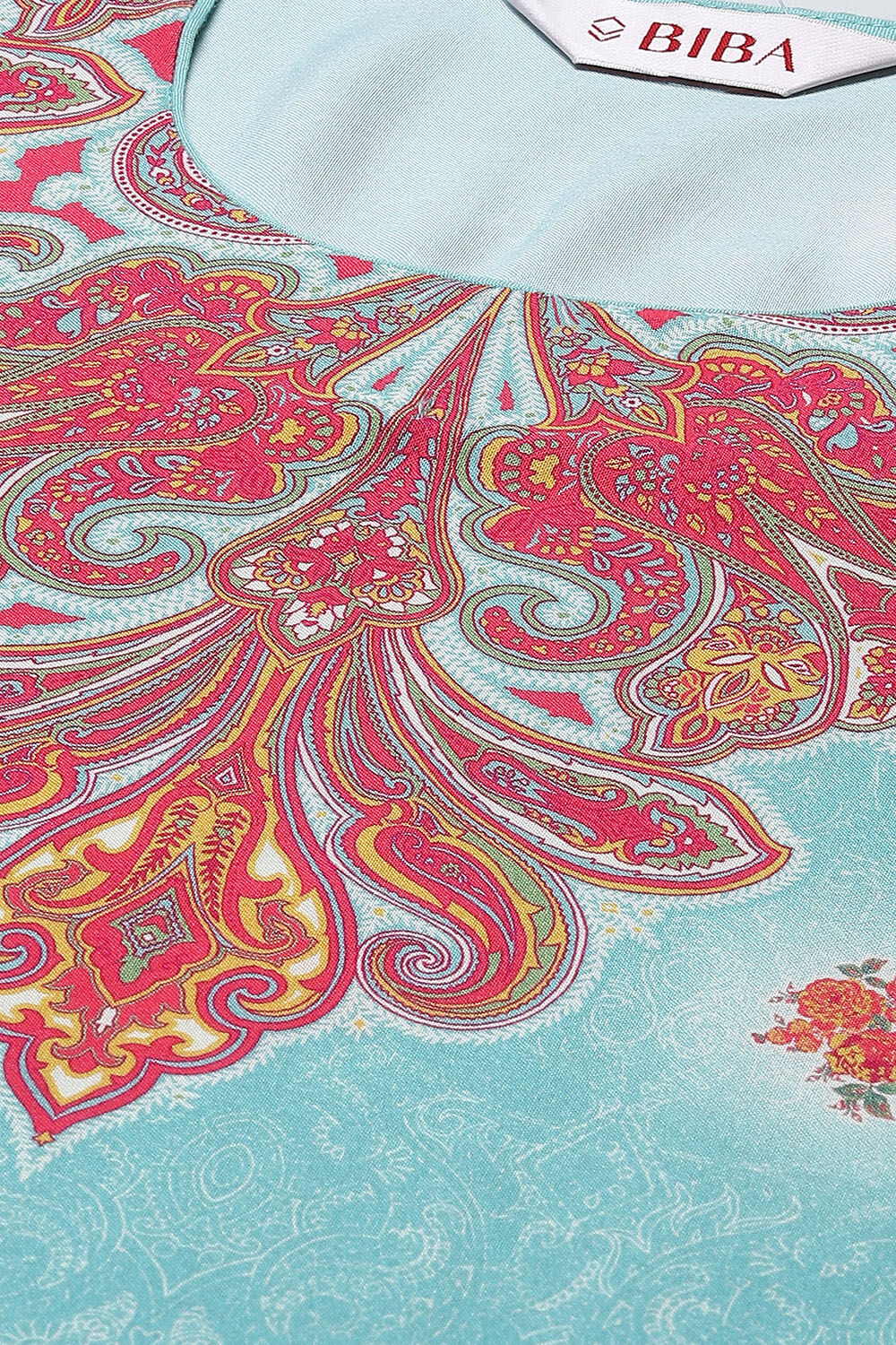 Light Blue Rayon Straight Kurta Regular Pants Suit Set image number 1