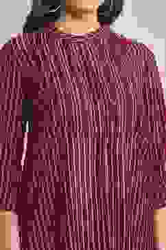 Red Poly Viscose Printed Kurta Set image number 1