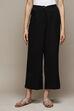 Black Cotton Relaxed Pant image number 5