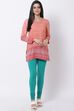 Fuschia Cotton Blend Solid Churidar image number 3