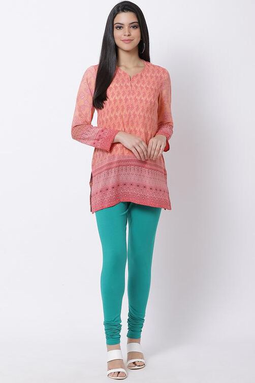 Fuschia Cotton Blend Solid Churidar image number 3