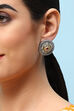 Oxidised Red & Green Brass Earrings image number 1