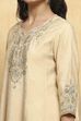 Beige Viscose Blend Kalidar Suits image number 1