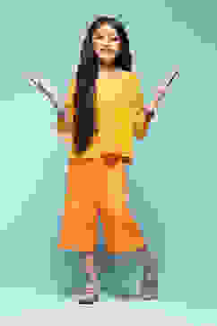 Yellow Cotton Straight Printed Kurta Set image number 0