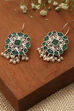 Green 925 Sterling Silver Earrings image number 0