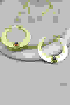 Blue Brass Hoops image number 0