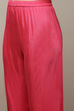 Pink Muslin Digital Print Unstitched Suit Set image number 3