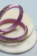 Purple Plastic & Thread Bangles image number 1