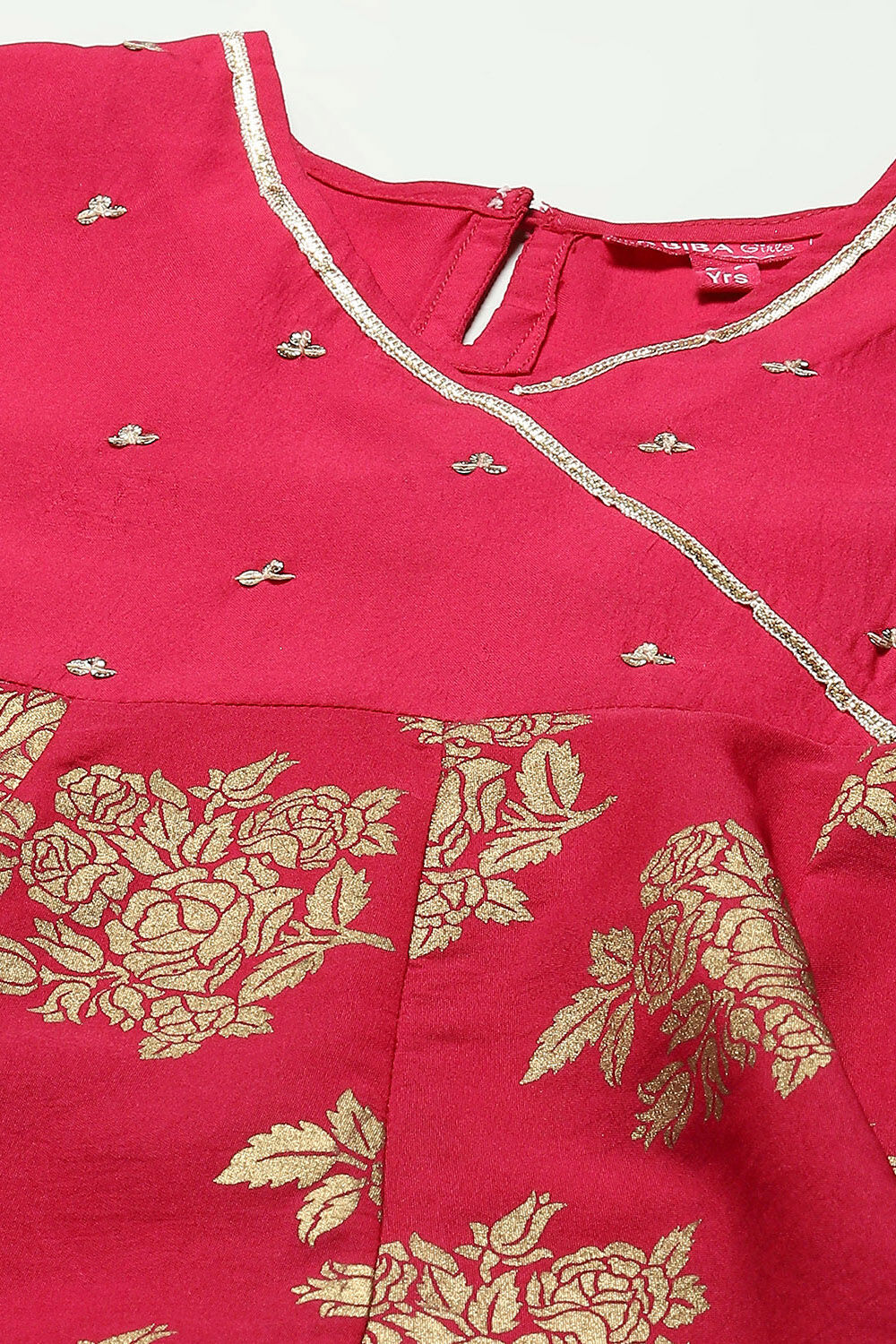 Pink Cotton Short Kurti image number 1