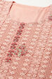 Peach Muslin Lace Unstitched Suit Set image number 2