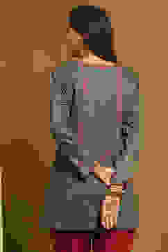 Green Polyester Straight Short Kurti image number 3