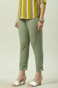 Green Bay Cotton Blend Solid Pants image number 2