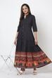 Black Cotton Tired Dress image number 0