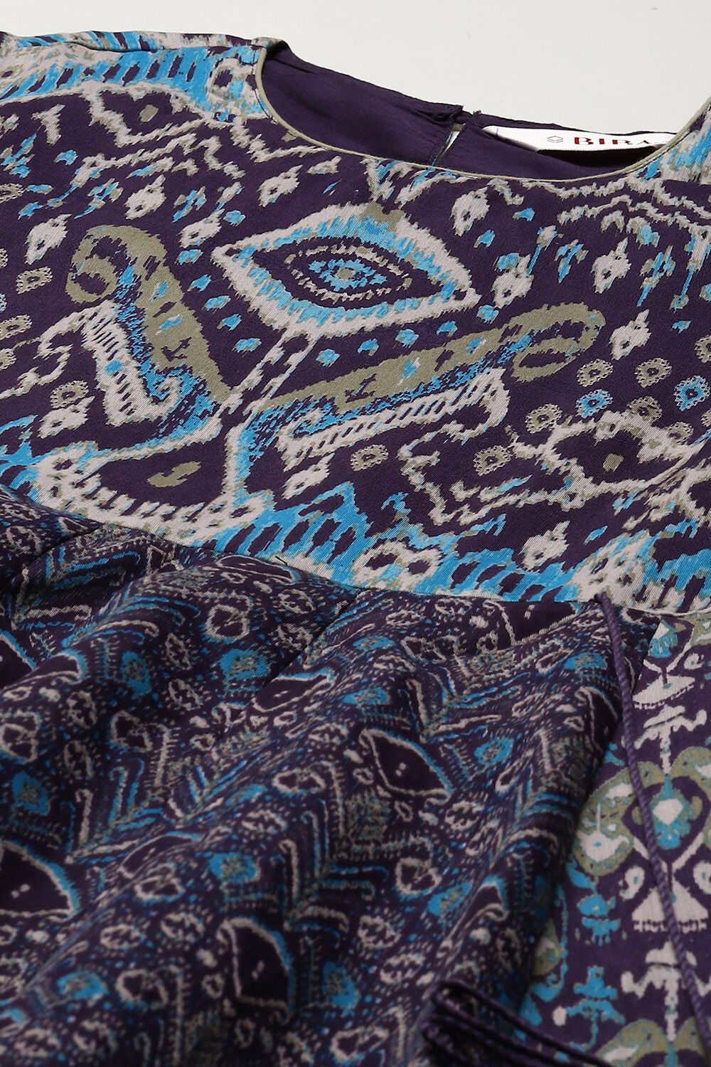 Indigo Cotton Anarkali Kurta Palazzo Suit Set image number 1