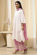 Blue Cotton Straight Suit Set image number 3