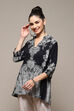 Black Rayon Straight Printed Shirt image number 2