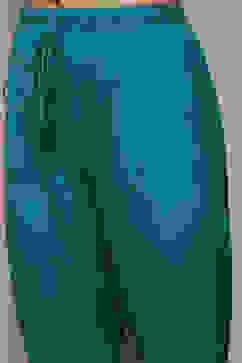 Turquoise Poly Modal Layered Printed Kurta Churidar Suit Set image number 2