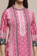 Ochre Cotton Straight Printed Kurta image number 5
