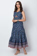 Indigo Flared Cotton Dress image number 2