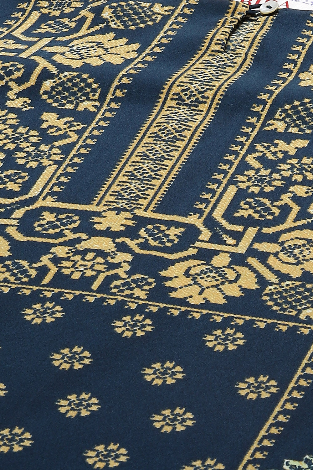 Ecru Art Silk Straight Printed Short Kurti image number 2