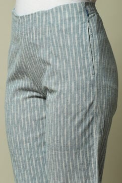 Marine Blue Cotton Yarndyed Pants image number 2