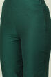 Emerald Green Art Silk Straight Kurta Slim Pant Suit Set