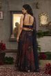 Navy Polyester Dyed Sharara Suit Set image number 4