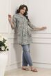 Green Cotton Printed Straight Kurti image number 6