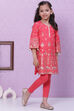 Coral Cotton Straight Printed Kurta Set image number 5