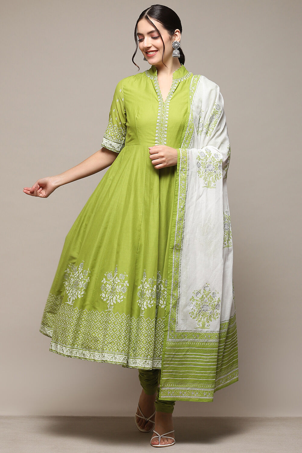 Biba green anarkali best sale