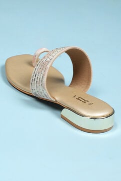 Gold Embellished Toe Ring Sandals image number 4
