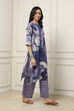 Maroon Cotton Abstract Printed Straight Suit Set image number 5