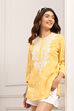 Yellow Cotton  Short Kurti image number 0