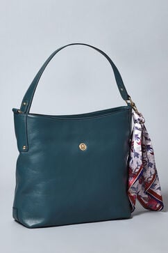 Navy Pu Leather Hobo image number 5