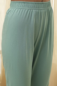 Sage Green Cotton Floral Tiered Suit Set image number 8
