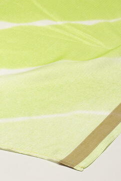 Lime Green Cotton Blend Printed Dupatta image number 2