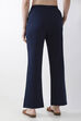 Blue Viscose Blend Wide Leg Pants image number 5