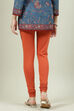 Camel Cotton Blend Solid Churidar image number 4