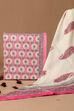 Pink Cotton Screen Print Unstitched Suit Set image number 1