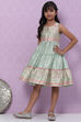 Mint Green Art Silk Short Kurti image number 2