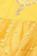 Yellow Nylon Gathered Embroidery Kurta Palazzo Suit Set image number 1